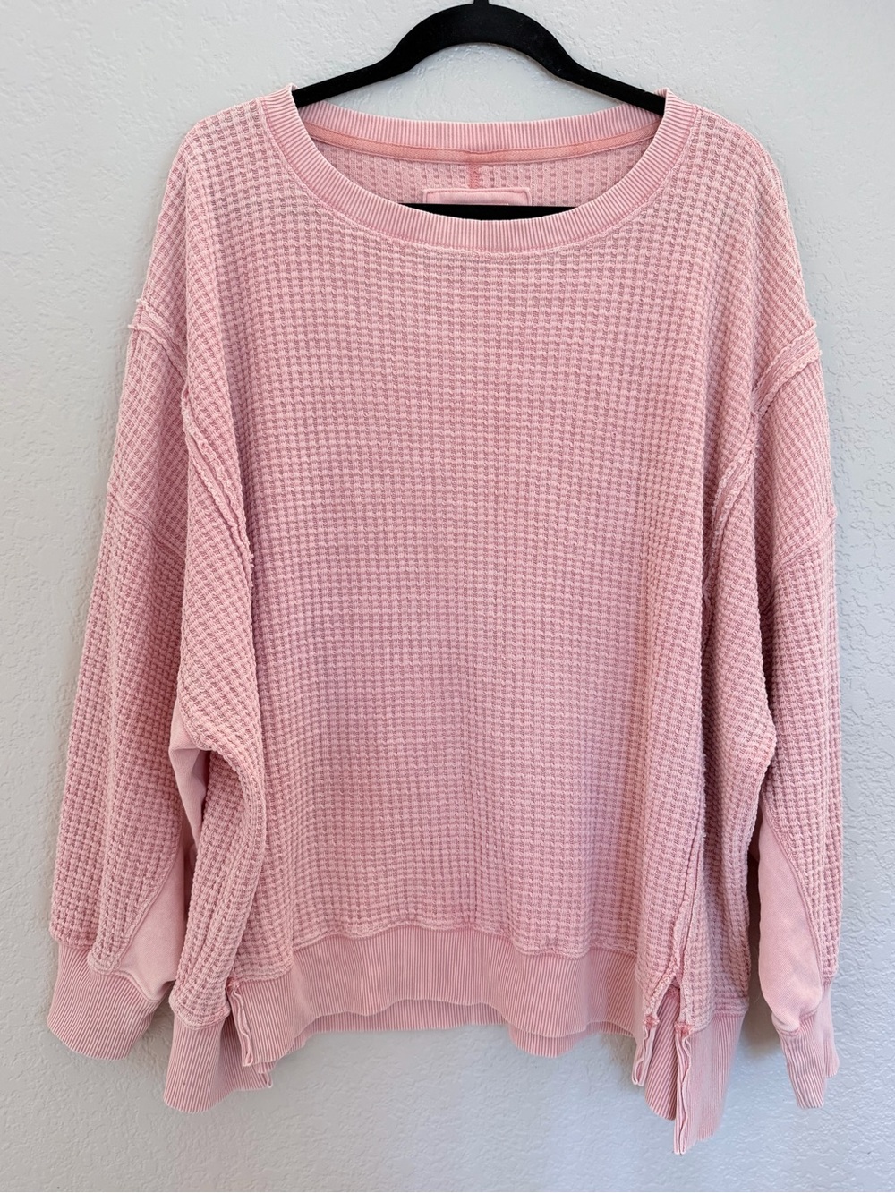 American Eagle โSeriously Lived-Inโ Oversized Waffle Knit Sweater โ Womenโs M